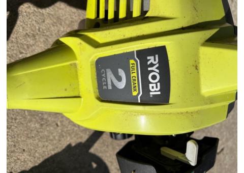 Gas powered Ryobi 2-cycle edger, weed eater, blower